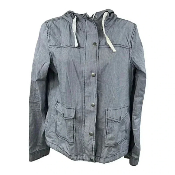 SO brand pin stripe women's jacket size S 100% cotton - Picture 1 of 8